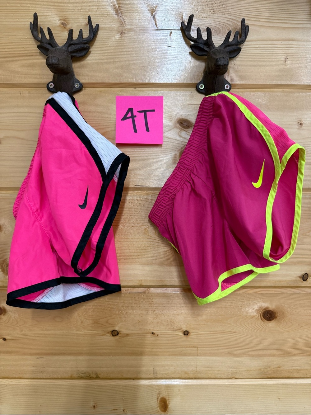 Nike Girls' Bright Pink & Hot Magenta Athletic Shorts Set